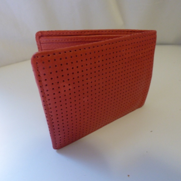 NWOT Perf Leather Bi-Fold Wallet - Picture 1 of 5